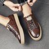 Modisch Trendige lässige Herren-Sneaker Leder Herren Business hochwertige Schuhe Schnürschuhe Bequem für Erwachsene Party- und Büroschuhe