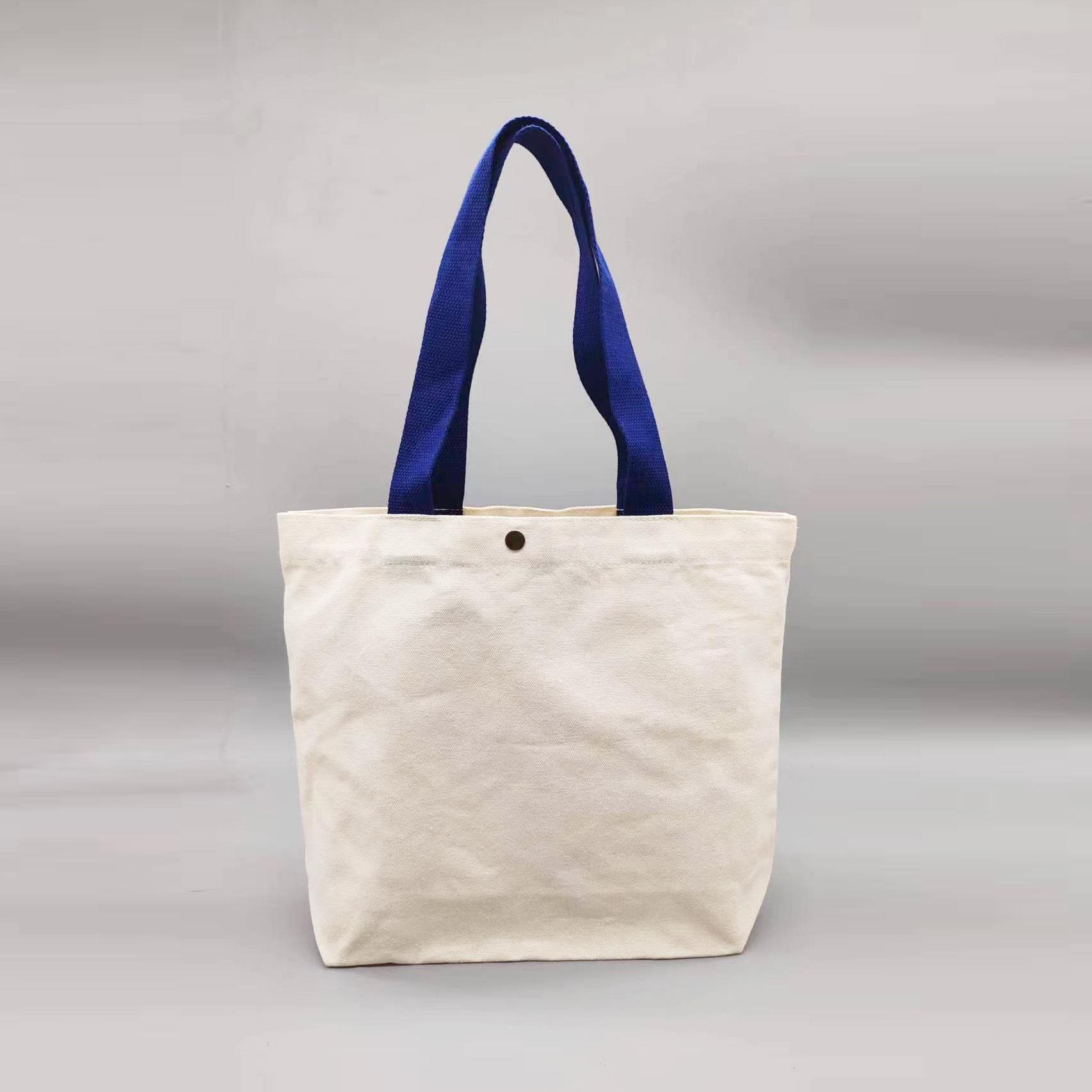 Custom Large Capacity Hand-Painted Graffiti Canvas Tote Bag with Snap Closure