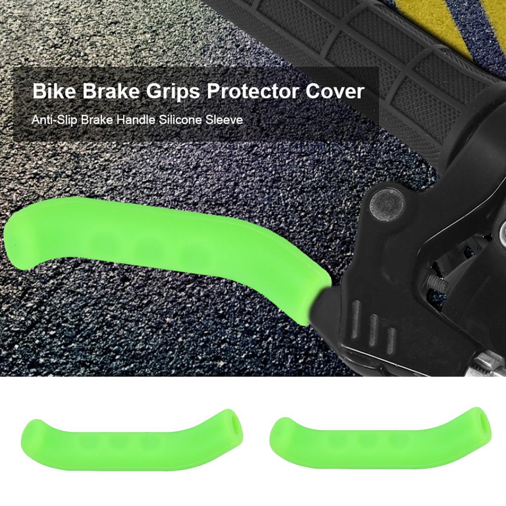 5 Colors Bike Brake Lever Cover Silicone Grips Anti Slip Waterproof Protector (Green)