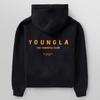 YOUNGLA Men's Oversized Pullover Hoodie Double-Layer Printed Fitness Jacket
