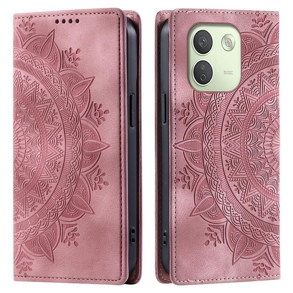for Xiaomi Redmi Note 17 Pro Max 5G Mandala Embossed PU Leather Flip Wallet Case Magnetic Closure Cover