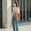 Suin Suede Pomji Shoulder Bag Camel Brown