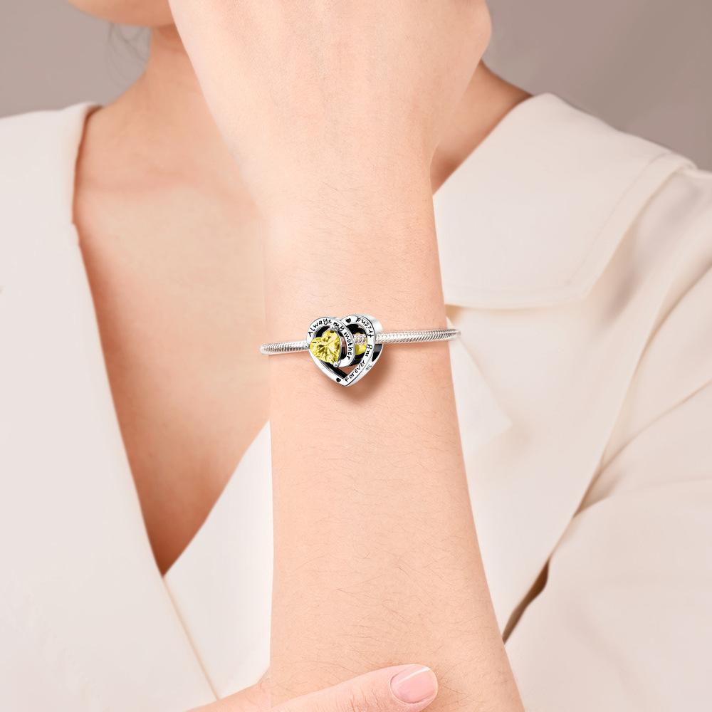 December Birthstone Bracelet with Heart Beads Jewelry Birthday Gift for Women