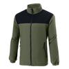 Men S Thick Fleece Lined Stand Collar Color Block Casual Jacket