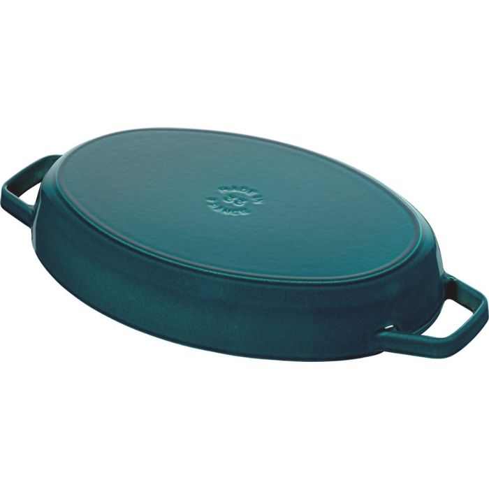 Warme Schale mit Deckel Fisch 33 cm, Oval, La Mer, Gusseisen