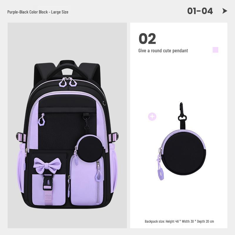 Cross-Border E-Commerce Stylish 3-Piece Large-Capacity Backpack Set for Primary & Junior High School Girls