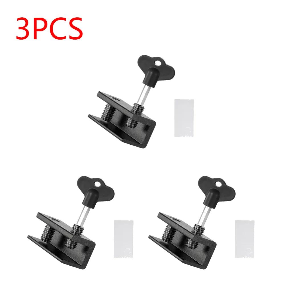 1-10Pcs Aluminum Alloy Window Security Lock Limit Sliding Door Windows Restrictor Child Safety Anti-theft Household Improvement