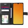 Coque pour Samsung Galaxy A26 5G - BOOLING - Cuir Synthétique Bleu Marine/Noir - 2 Verres Trempés