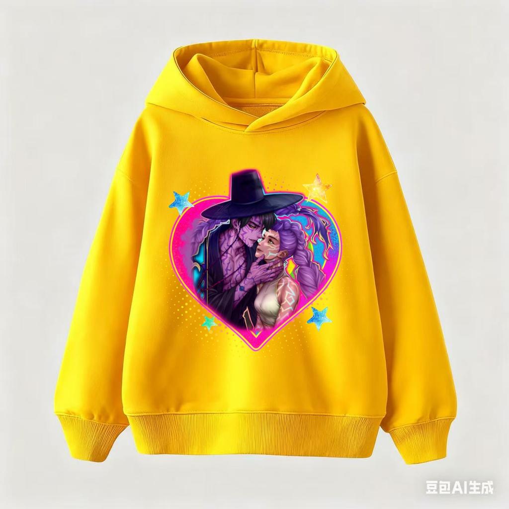 KPop Demon Hunter Huntrix Children's Sweatshirt Autumn New Boys Girls Fashion Street Pullover Children's Clothing