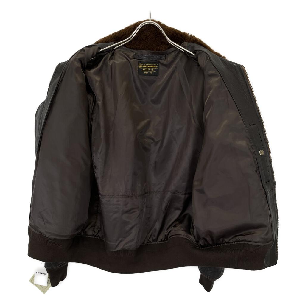 AVIREX Siyah 6101063 KEÇİ G-1 TOP GUN Keçi Derisi G-1 Uçuş 40 Uçuş Ceketi Ceket 42 Kahverengi Kullanılmış