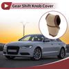 Partuto Universal Gear Shift Knob Cover for and RVs Hook and Loop Stick Shift Handle Protector PU Space Cotton Yellow Brown Cars, SUVs, Trucks, -