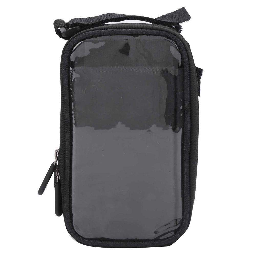 600D Nylon , TPU Bike Touchscreen Phone Bag Hook and Loop Straps Bike Top Tube Bag  Daily Cycling