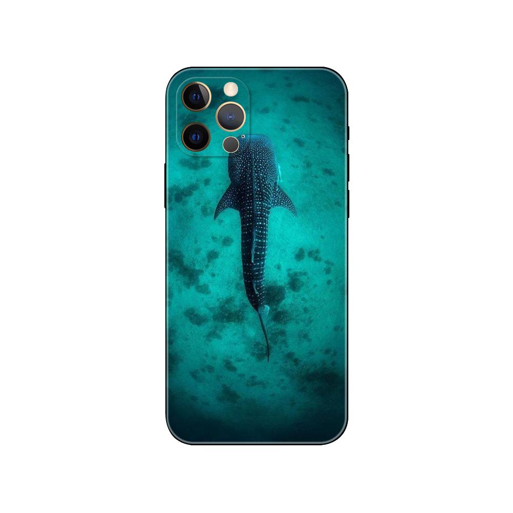 

Чехол для телефона с китовой акулой для iPhone 14 5S 2020se 6 6s 7 8 plus x 10 XR XS 11 12 13 mini pro MAX, черная задняя крышка из ТПУ iPhone 14