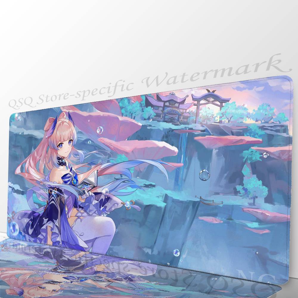 

Sangonomiya Kokomi Genshin I-Impact Anime Mousepad Non-slip Suitable For Office Computers Laptops E-sports Game Desk Mats XXL K LockEdge700x300x2mm