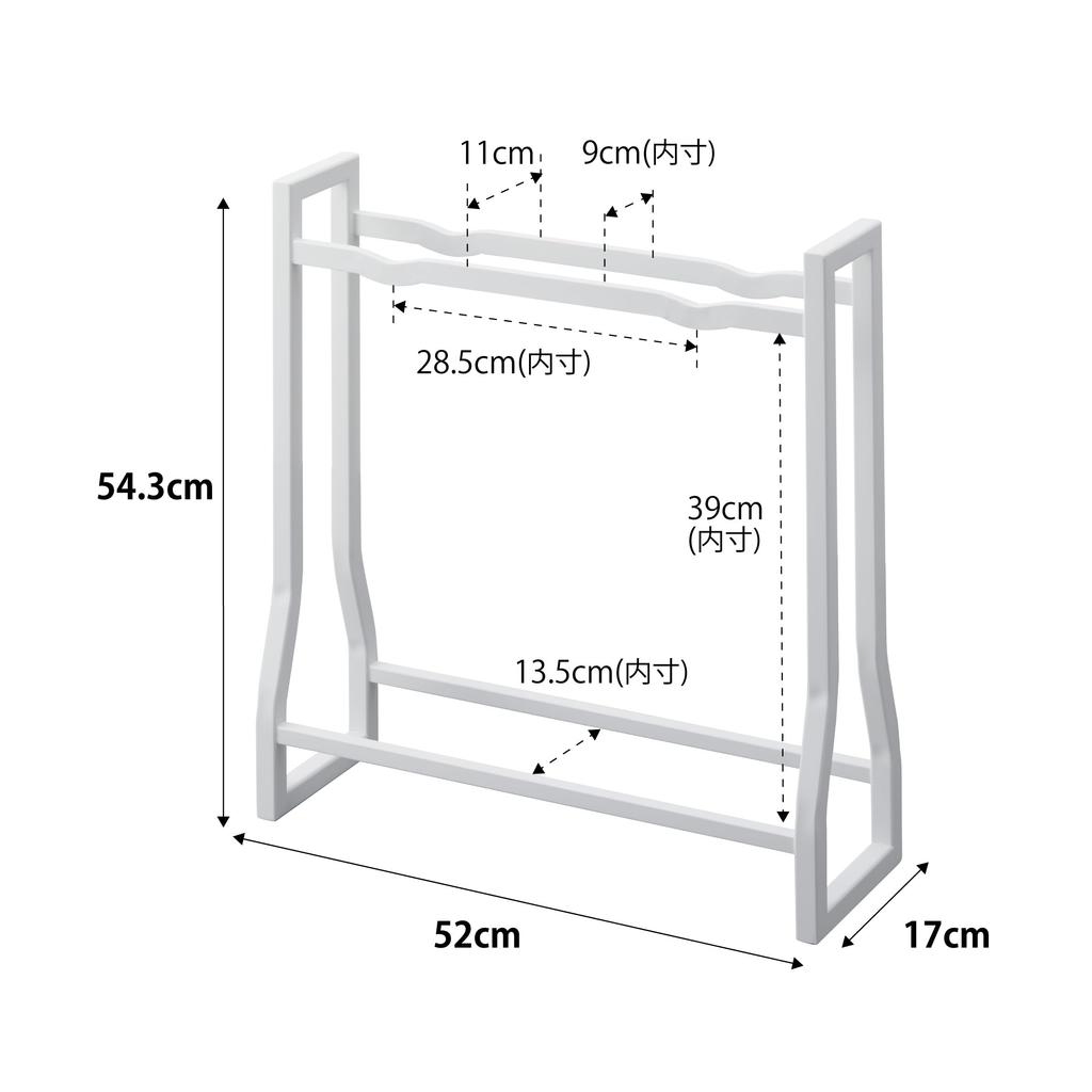 Yamazaki Jitsugyo (Yamazaki) Dumbbell Rack White W52 x D17 x H54.3cm Tower [Completed Product, No Assembly Required] Muscle Training Goods Storage
