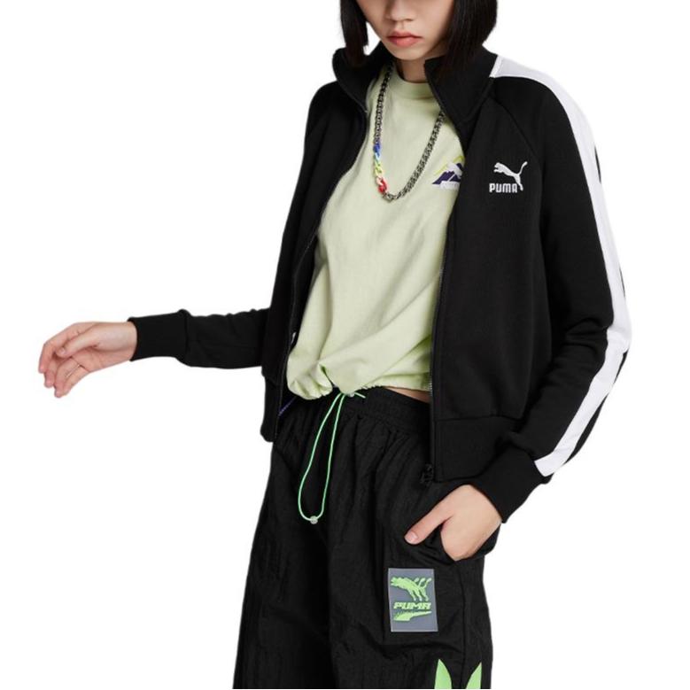 PUMA T7 Jackets Women's Black Lapel Moderate Other 531411-01