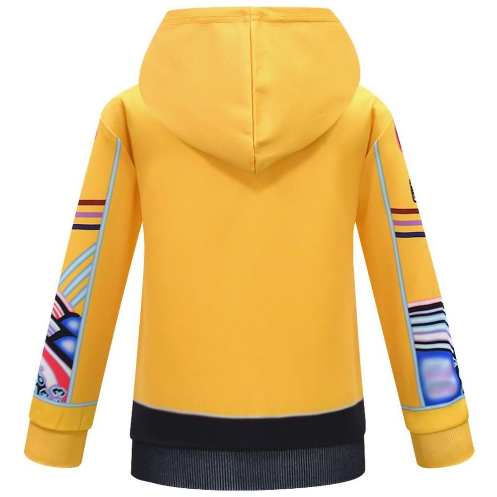 Barn Jenter Anime Tegneserie POP Stjerne Sanger Trykt Hettegenser Glidelås Langermet Jakke Kåpe