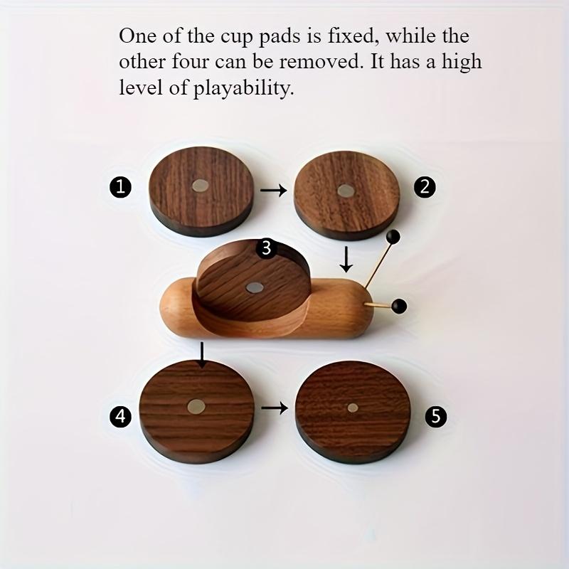 Snail Figurine Decoration - Charming Black Walnut Snail Coaster - Heat-Resistant, Home Decor Tea & Coffee Cup Mat,Decorative Mat