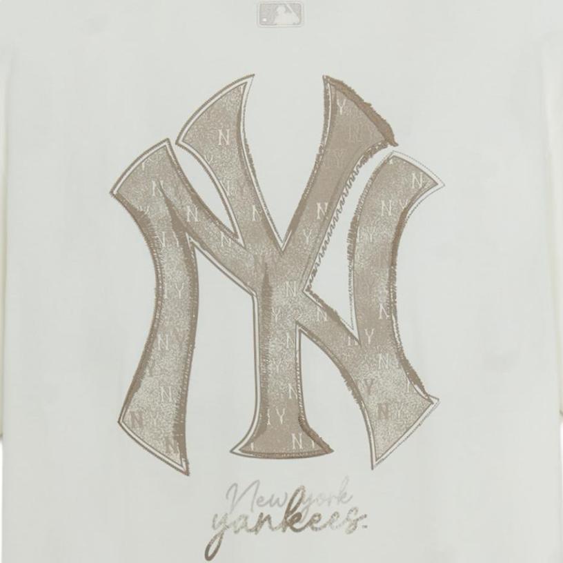 New MLB New York Yankees T Shirt Men's Ivory 3ATSM0754-50IVS