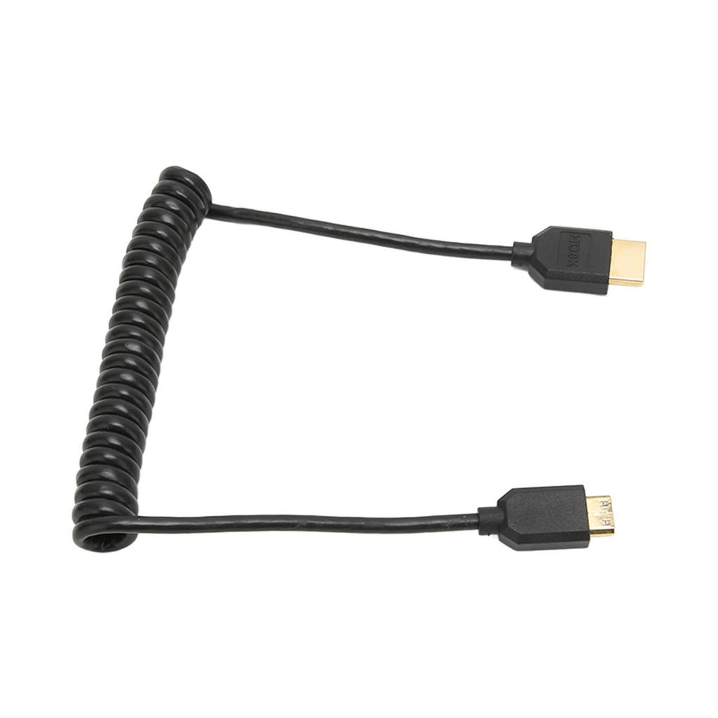 Kabel interfejsu multimedialnego HD Mini Męski do Męskiego 8K 60Hz 4K 120Hz Spiralny Przewód do Wyświetlania Wideo dla HDTV Konsoli do Gier