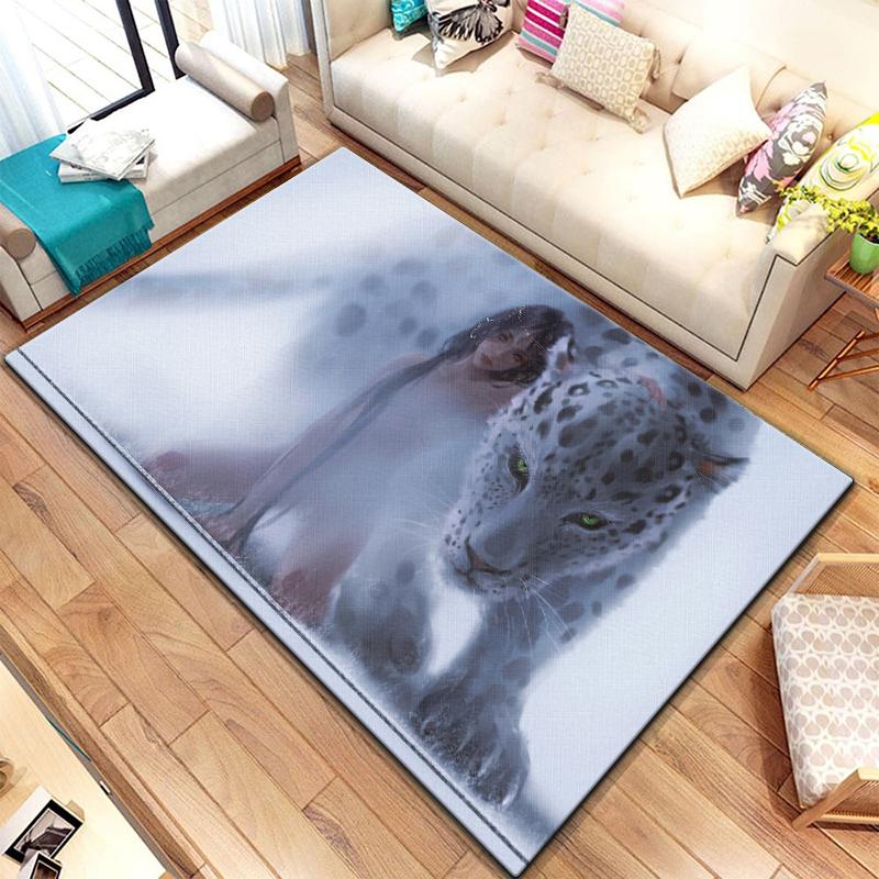 Bivariate ghostblade beautiful Painting Carpet for Living Room Large Area Rug Black Soft Carpet Home Decoration Mats Boho Rugs