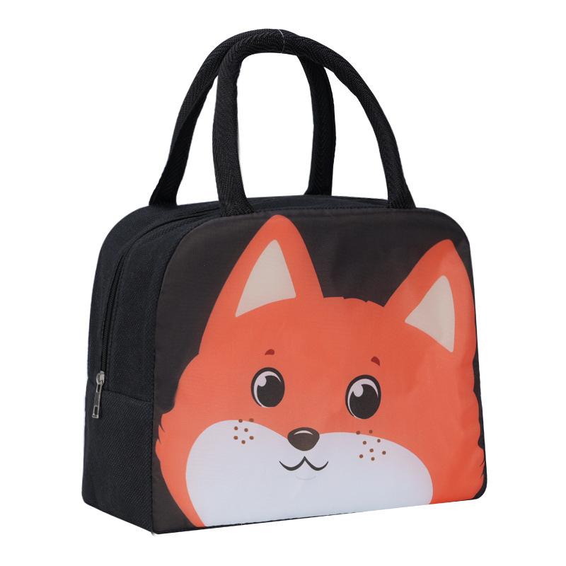 Cartoon Cute Lunch Bag For Children Aluminum Insulation Keep Temperature Lunch Box Hangbag Outdoor Picnic Food Storage Bags