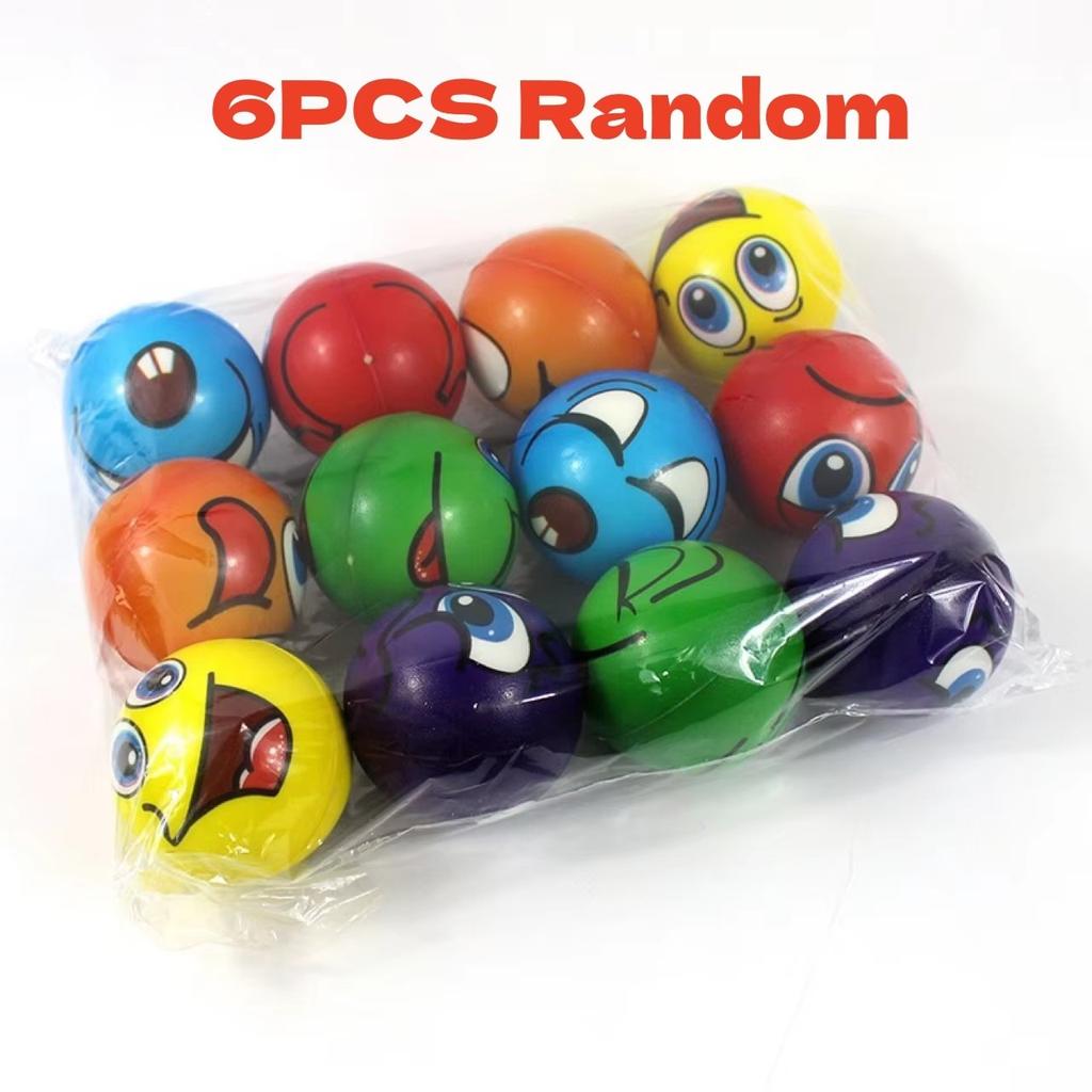 6 Pcs Toys Stress Ball Anxiety Relief For Boys Girls  Squeeze Ball That Relieves Stress Interesting Children Toys