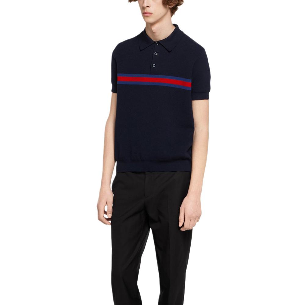 GUCCI Polo Shirt Men's Marine Blue 833505-XKEYN-4575