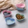 Dinnerware Mini Bowl Love Heart Shape Wheat Straw Bowls for Food Tableware Vinegar Seasoning Bowls Kitchen Supplies