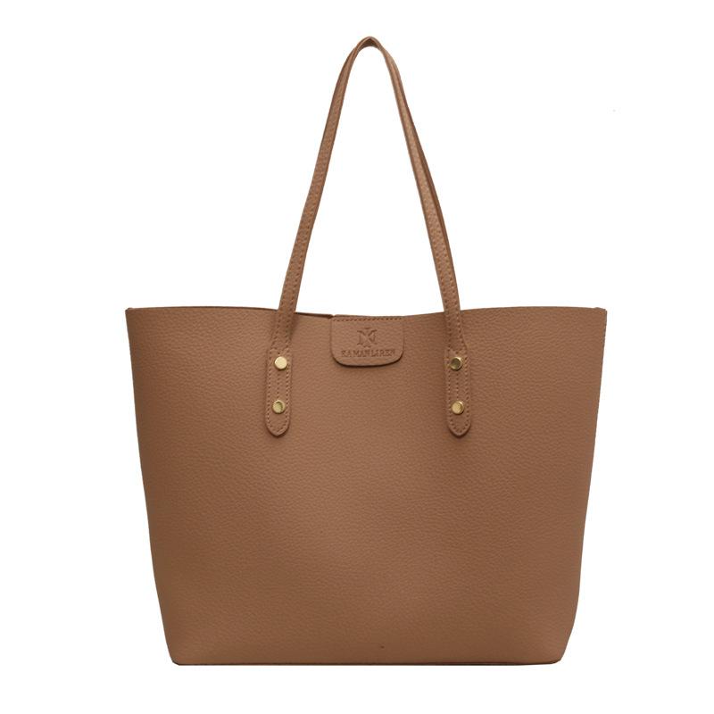 2025 Spring New Versatile Underarm Women's Bag Fashion Tote Bag Solid Color Large Capacity Commuter Textured Shoulder Bag