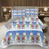 Merry Christmas Coverlet SetLovely Snowman Bedspread Twin Size for Boys Girls Dorm Room Winter Theme Cartoon Style Quilt Set