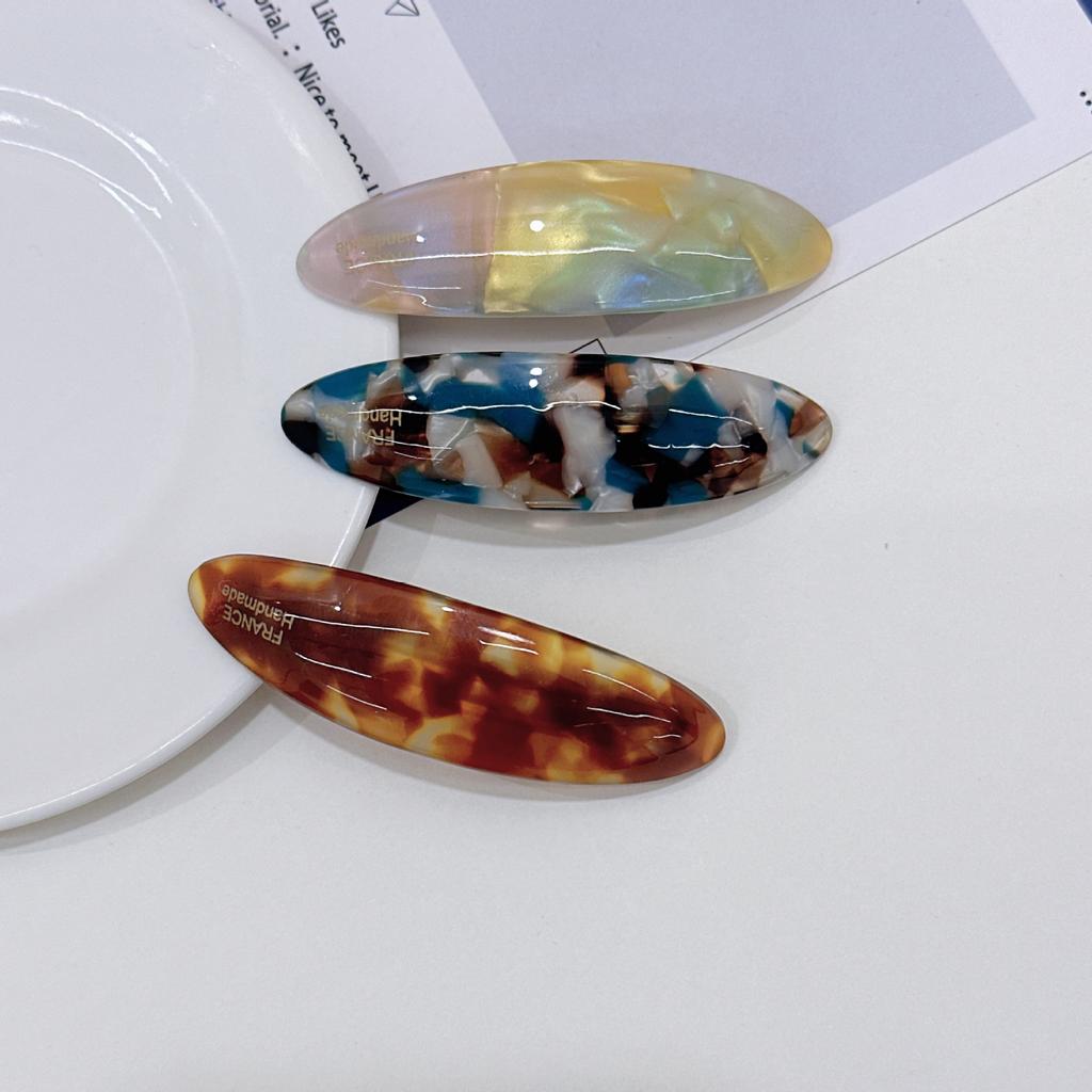 Exquisite Retro Leopard Hairpins Spring Clip Colorful Acetate Clips for Women Elegant Barrettes Fashion Hair Accessories