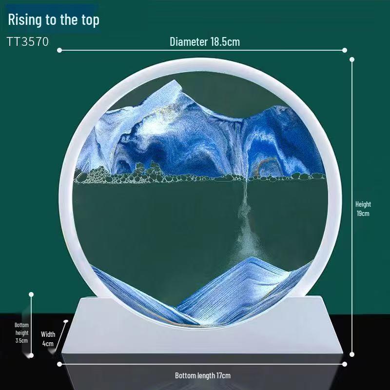 3D Flowing Sand Art Hourglass: Elegant Living Room & Office Decor, Perfect Small Gift