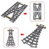 MOC 110pcs 25 Styles City Train Tracks Set Single Slip Switch Crossings Rails Bricks Building Blocks Technical Toys for Kids