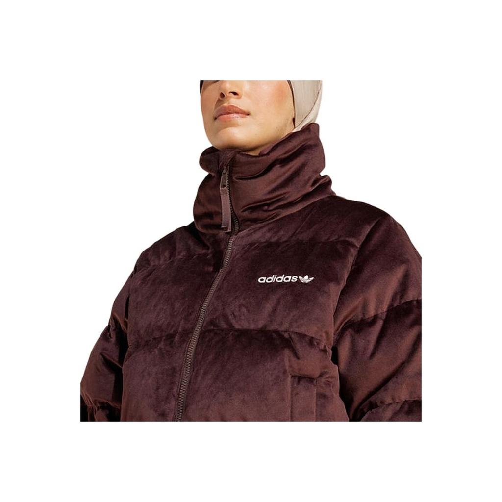 adidas Giacca Piumino Calda Casual Originali con Motivo Logo Collo Alto Capispalla Donna Viola IW8437