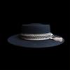 Hot-selling Pure Wool Top Hat Pork Pie Jazz Hat British Style Fashion Flat Top Felt Hat