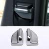 ABS Carbon Fiber Texture/Chrome Car Seat Safety Belt Cover Trim For Mercedes Benz B CLA GLA Class W117 C117 W246