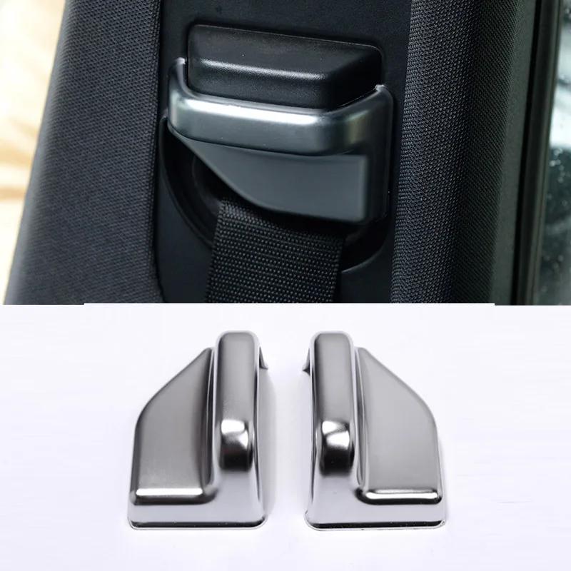 ABS Carbon Fiber Texture/Chrome Car Seat Safety Belt Cover Trim For Mercedes Benz B CLA GLA Class W117 C117 W246