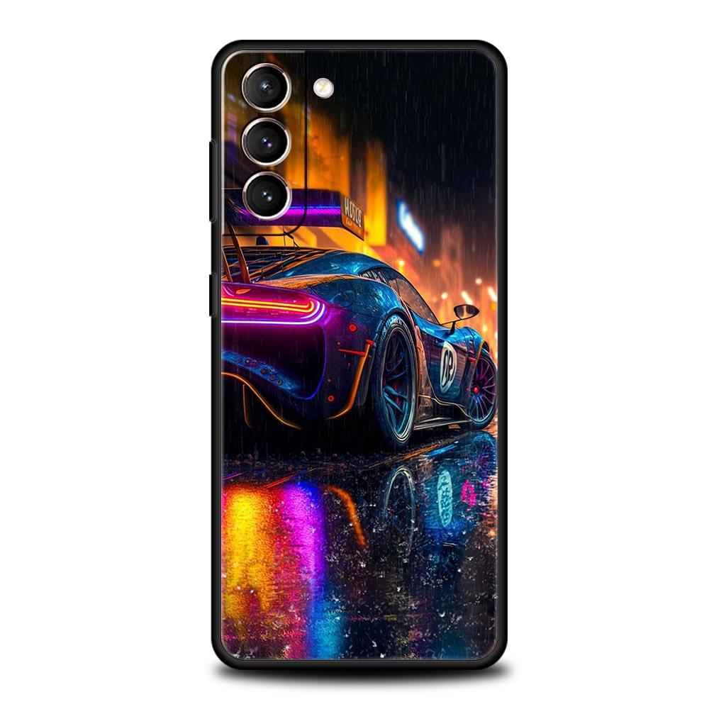 Blue Red JDM Sport Car Phone Case For Samsung Galaxy S26 Ultra S25 Plus S24 FE S23 S22 5G S21 S20 Cover Black Soft
