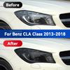 For Merceds Benz CLA Class 2013-2023 Car Headlight Black TPU Protective Film Front Light Tint Change Color Sticker Accessories