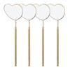 Heart-Shaped Anti-Fog Eyelash Extension Mirror - Stainless Steel, Anti-Curl Design