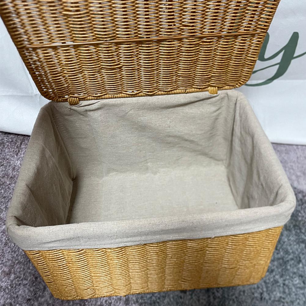 Imitation Rattan Basket Handmade Storage Basket Versatile Storage Option Home Storage Solution For Book Storage