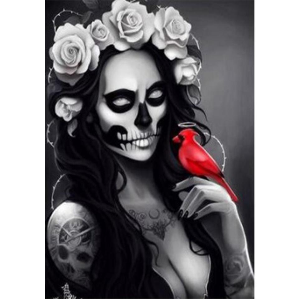 

5D DIY Хэллоуин алмазная живопись полная алмазная вышивка Красота горный хрусталь художественная картина мозаика комплект для вышивки крестом домашний декор Full Round 20x30CM