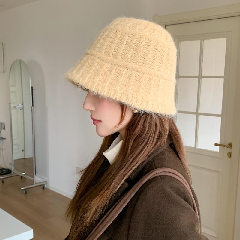 Fleece Ear Protectors, Warm Bucket Hat, Autumn and Winter Hat, Women's Fashion Basin Hat