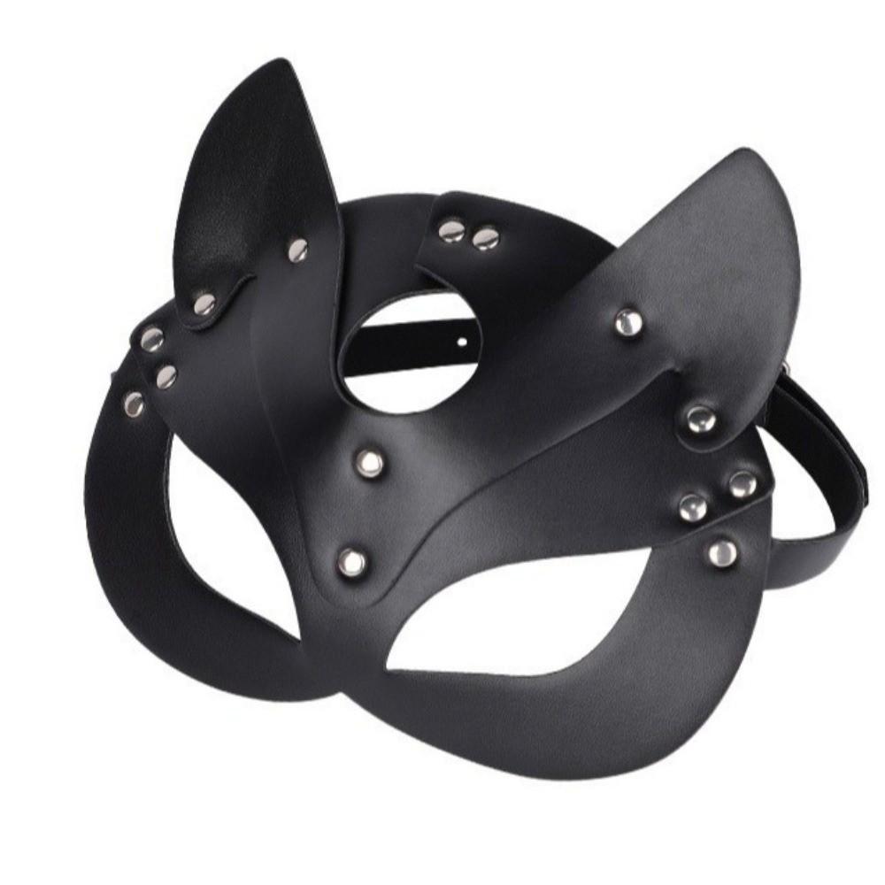 Chain Harness Cat Mask Black Color Masquerade Mask Sexy Fancy Mask Cosplay Party