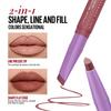 2 in 1 Matte Lipstick Crayons, Highly Pigmented Lip Liner Lipstick Pen, Long Lasting Moisturizing Lip Balm, Easy Glide on Formula