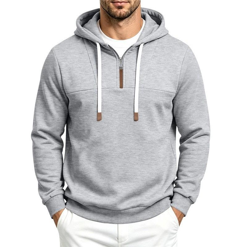 Heren S Half-ritssluiting Hoodie Sweatshirt Effen Kleur Casual Lange Mouwen Pullover