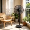3 Blade Fan Replacement Part 16 Inch with Mounting Nut, ABS Spare Blade Assembly for Household Fan Maintenance and Broken Blade Repair