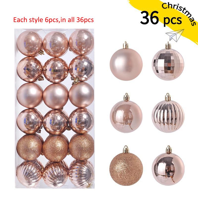 

36 шт. 30 мм Шары для елки Небьющиеся пластиковые украшения Красочные рождественские безделушки для праздничной вечеринки Свадебное украшение для елки 3cm 36pcs/set