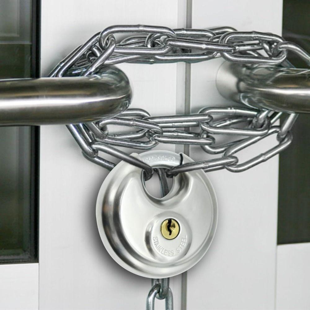 Compact Round Disc Lock Stainless Steel Security Lock Disc Locking Padlock  Carriage Door